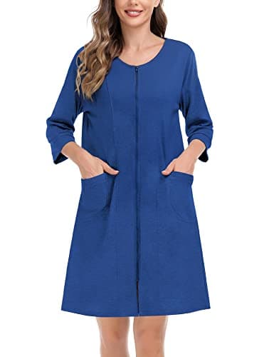 SWOMOG Women's Zip-Up Robe