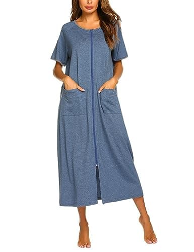 Ekouaer Women's Full Length Housecoat with Pockets