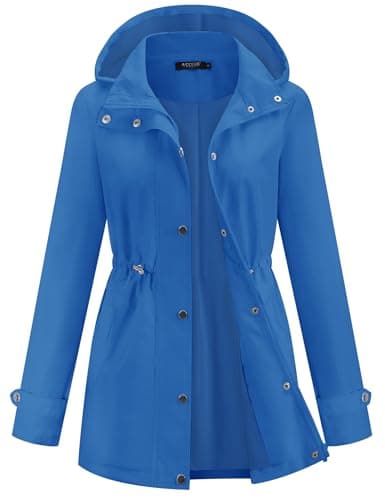 Avoogue Women's Lightweight Hooded Waterproof Raincoat for Hiking and Travel