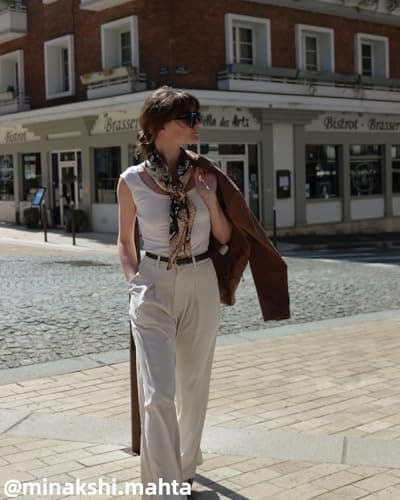 Cider Solid Linen Blend Belted Wide Leg Pants
