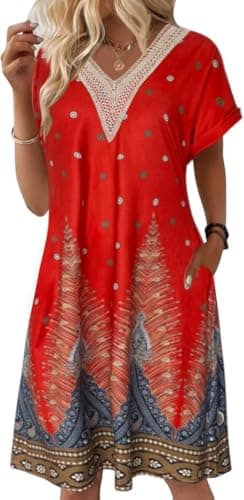 Bloggerlove Womens Cotton Nightgown House Dress with Pockets Moo Moo Nightgown Lace V Neck Mumu Short Sleeve Lounge Dress
| Bloggerlove Women's Comfortable Cotton Nightgown with Pockets Moo Moo Nightgown Lace V Neck Mumu Short Sleeve Lounge Dress
|