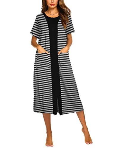 Ekouaer Women's Zipper Front Housedress