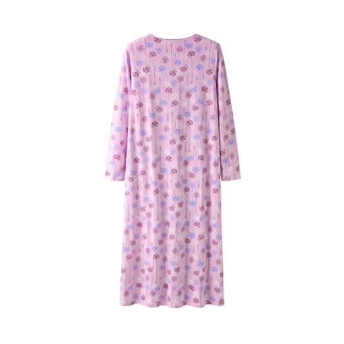 Soft Cotton Comfortable Women's Long-Sleeve Nightgowns by Keyocean