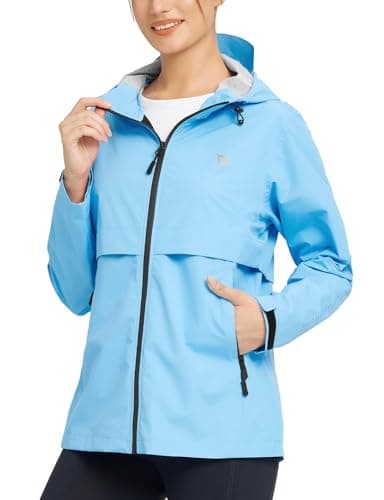 BALEAF Women's Waterproof Lightweight Raincoat Hooded Travel Jacket