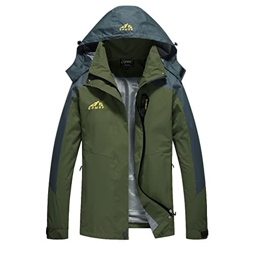 Spmor Women's Waterproof Windproof Hooded Rain Jacket