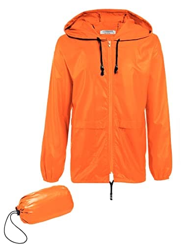 COOFANDY Men's Lightweight Packable Rain Jacket with Hood