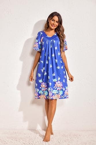 Women's Floral House Dress with Pockets