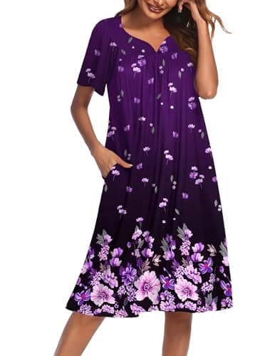 Ekouaer Women's House Dress with Pockets