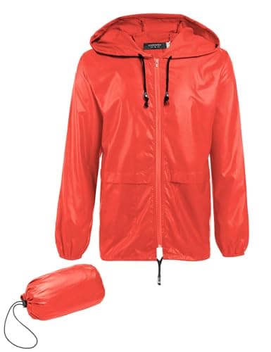COOFANDY Men's Lightweight Packable Rain Jacket with Hood