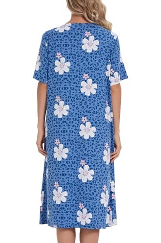 COSUNIONY Soft Cotton Nightgowns for Women with Pockets