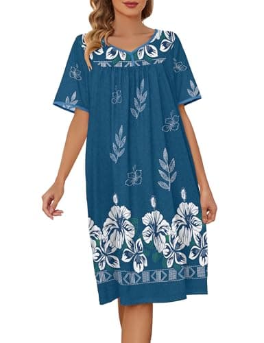 Moo Moos Floral Nightgowns for Women with Pockets