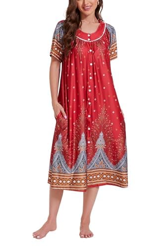 Yozly Short Sleeve House Dress for Women