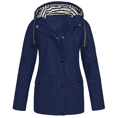 Fartey Women's Lightweight Waterproof Rain Jacket