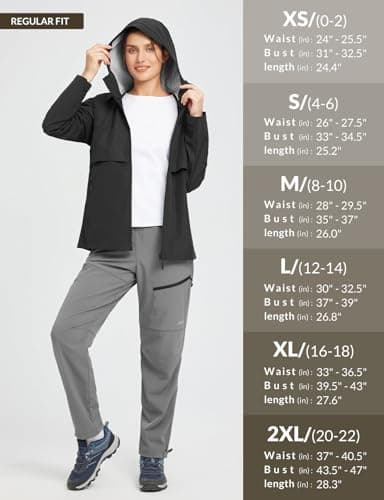 BALEAF Women's Waterproof Lightweight Raincoat Hooded Travel Jacket