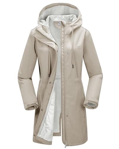 33,000ft Women's Softshell Hooded Fleece Lined Windproof Jacket