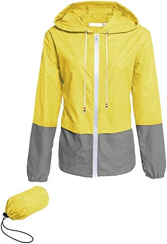 Avoogue Women's Lightweight Waterproof Hooded Raincoat