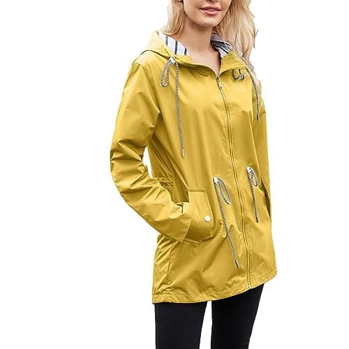 Women's Lightweight Waterproof Hooded Rain Jacket