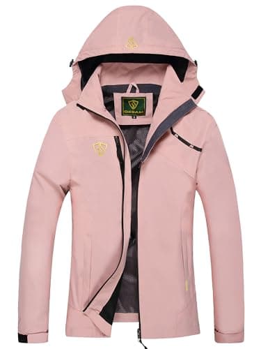 GIISAM Women's Lightweight Waterproof Rain Jacket with Hood