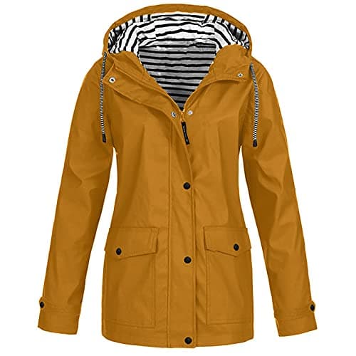 Fartey Women's Lightweight Waterproof Rain Jacket