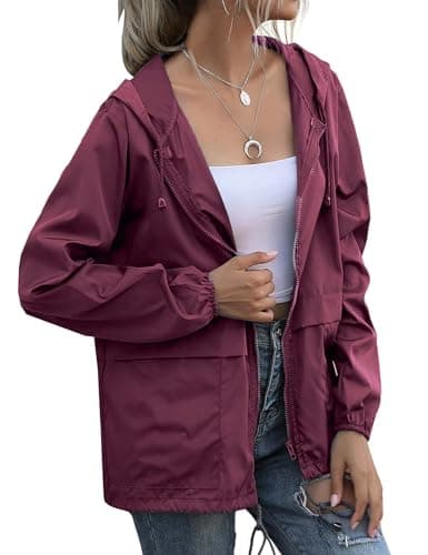 Zcfire Women's Lightweight Waterproof Raincoat S-XXL
