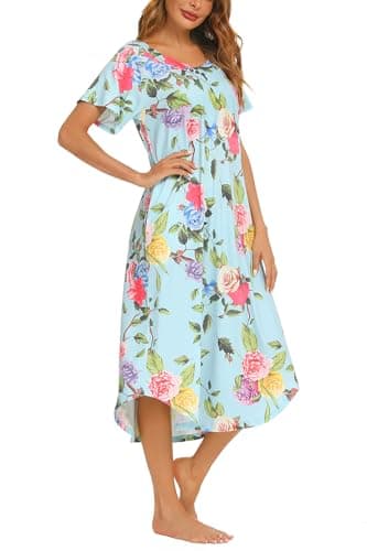Yozly Soft V-Neck Sleepwear with Pockets for Women