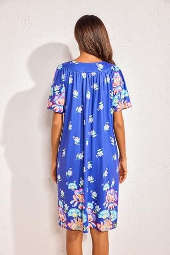 Women's Floral House Dress with Pockets