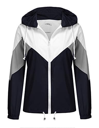 SoTeer Women's Lightweight Waterproof Hooded Raincoat