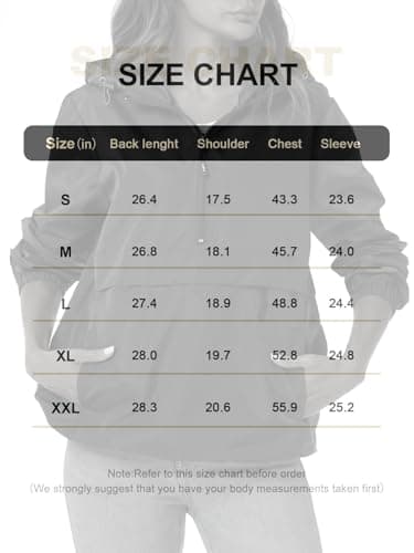 Avoogue Womens Waterproof Hooded Rain Jacket