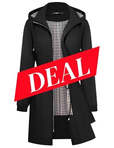 Women's Lightweight Raincoat | S-XXL Plaid Hooded Waterproof:Trench Coat by Bloggerlove