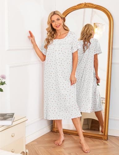Bloggerlove Soft 100% Cotton Women's Nightgowns - Comfy Sleepwear for Comfortable Sleep
| Bloggerlove Women's Soft Cotton Nightgowns - Short/Long Sleeve Sleepwear for Relaxing Nights
| Bloggerlove Women's Nightgowns - 100% Cotton Comfy Sleepwear in