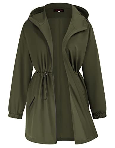 Hanna Nikole Women's Plus Size Long Hooded Raincoat