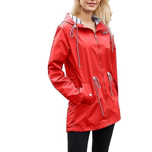 Women's Lightweight Waterproof Hooded Rain Jacket
