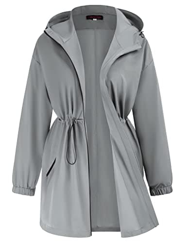 Hanna Nikole Women's Plus Size Long Hooded Raincoat