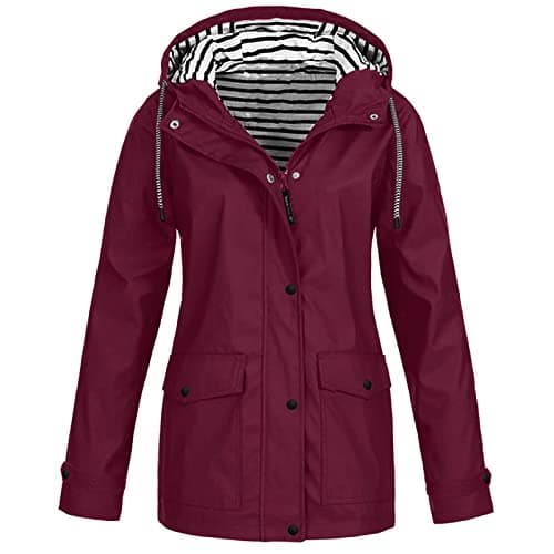 Fartey Women's Lightweight Waterproof Rain Jacket