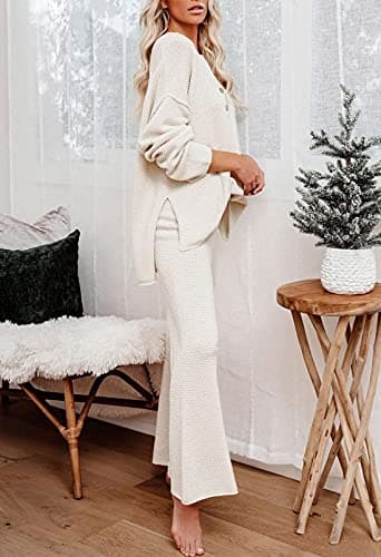 Viottiset Women's 2 Piece Sweatsuit Wide Leg Pants Loungeewear