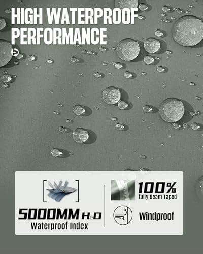 33,000ft Men's Lightweight Waterproof Raincoat with Hood for Outdoor Hiking and Travel