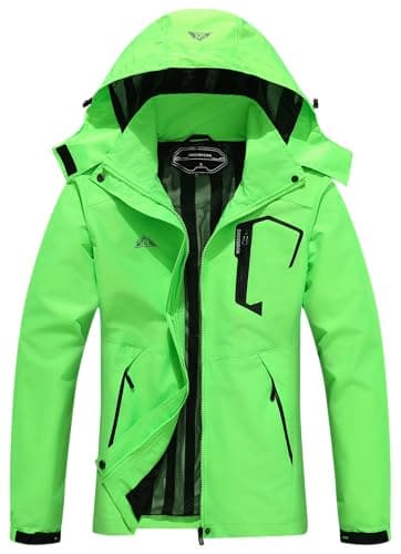 MOERDENG Women's Lightweight Waterproof Hooded Raincoat for Outdoor & Cycling