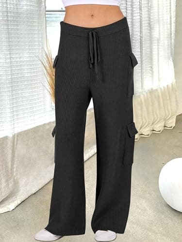 ANRABESS Women's Casual Knit Hoodie & Straight Leg Pants Fall Fashion Set