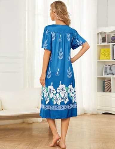Bloggerlove Hawaiian Muumuu Nightgown for Women