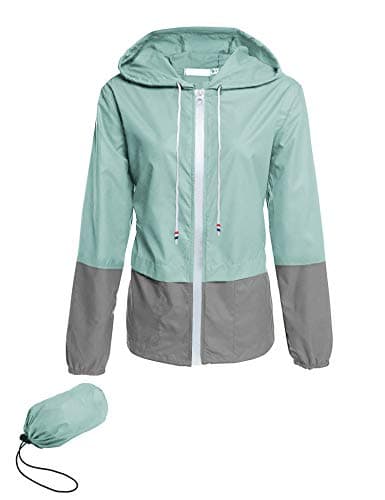 Avoogue Plus Size Waterproof Hooded Raincoat for Women