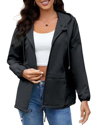 Zcfire Women's Lightweight Waterproof Raincoat S-XXL