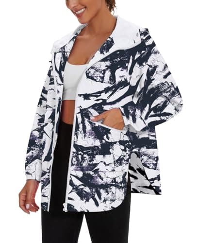 PESION Women's Waterproof Lightweight Raincoat with Pockets