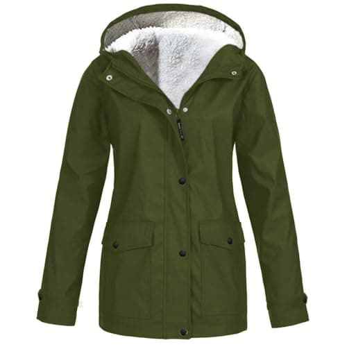 xoxingysm Women's Waterproof Hooded Rain Jacket for Outdoor Hiking