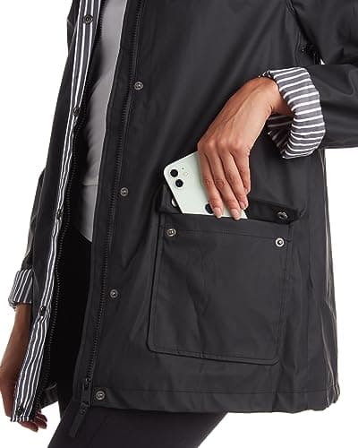 URBAN REPUBLIC Women's Water Resistant Rain Jacket with Pockets - S-3XL