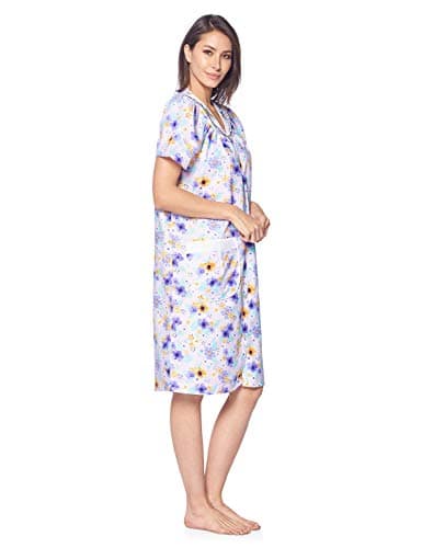 Casual Nights Women's Snap-Front House Dress with Pockets