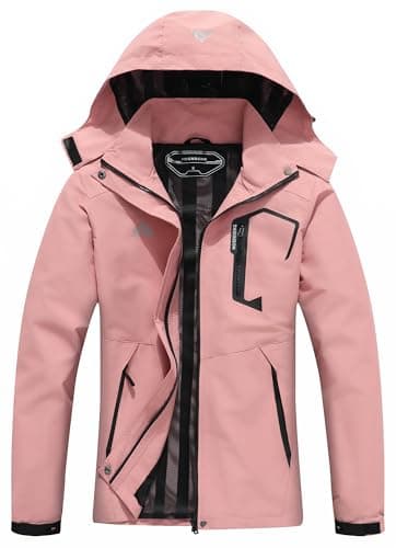 MOERDENG Women's Lightweight Waterproof Hooded Raincoat for Outdoor & Cycling