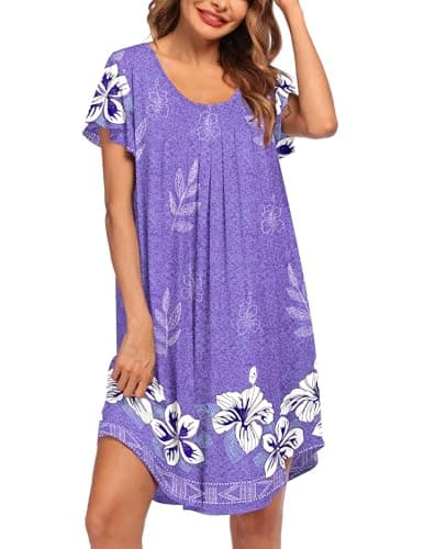 Ekouaer Soft Sleepwear Nightgown for Women
| Ekouaer Pleated Sleep Shirt S-3XL
| Ekouaer Short Sleeve Sleep Dress for Women S-3XL