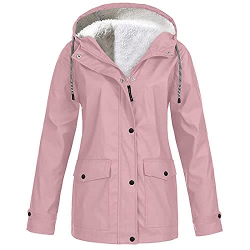 Women's Waterproof Fleece Lined Rain Jacket