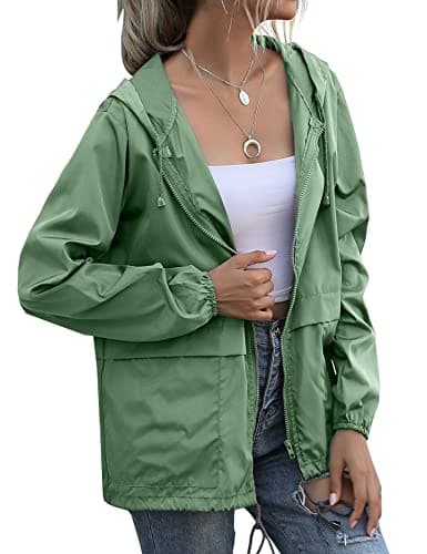 Zcfire Women's Lightweight Waterproof Raincoat S-XXL
