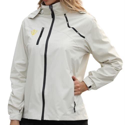 GIISAM Women's Lightweight Waterproof Rain Jacket with Hood